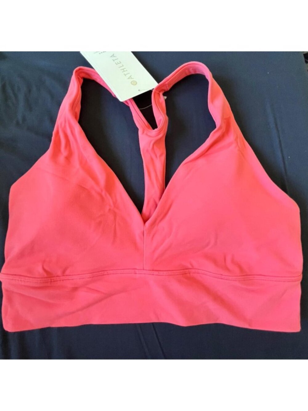 Athleta padded pink sports bra, Size M #activewear #sportsbra #yoga #gym